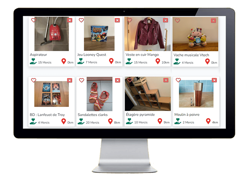 Objets à donner sur CNDG&You - Aspirateur, jeu, veste, jouet, BD, chaussures, étagère, ustensile de cuisine